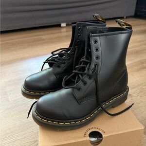 Dr. Martens Black Boots with Yellow Accents